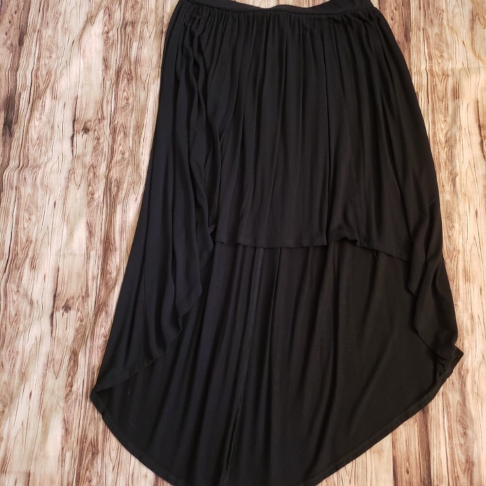 Black High/Low Skirt